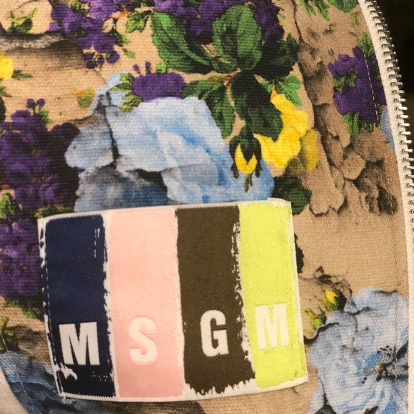 NWOT MSGM Floral Biker Jacker 💥 - Picture 7 of 8